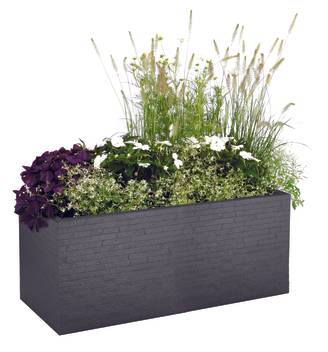 Ecloz - Ecloz - Jardinière Grise plastique L.99,5 x P.39,45 x H.43,5 cm