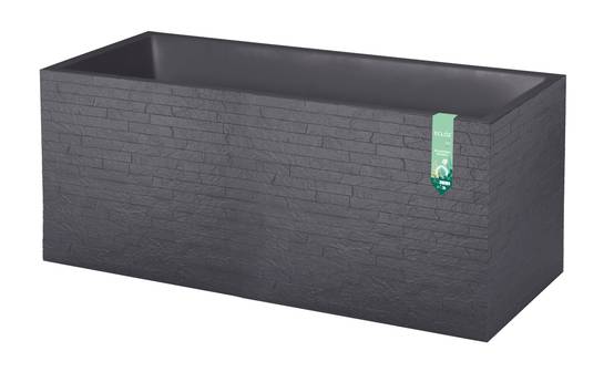 Ecloz - Ecloz - Jardinière Grise plastique L.99,5 x P.39,45 x H.43,5 cm - Image 3