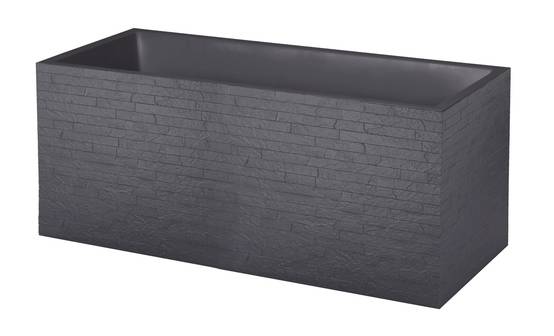 Ecloz - Ecloz - Jardinière Grise plastique L.99,5 x P.39,45 x H.43,5 cm - Image 2