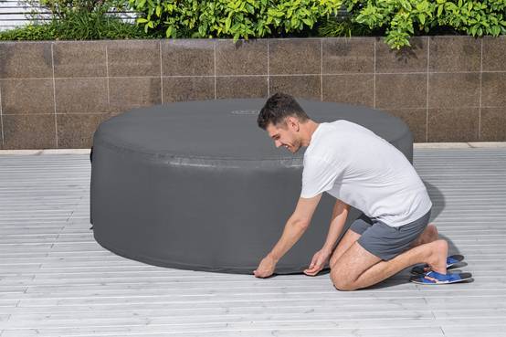 Bestway - Couverture thermique spa Gris - BESTWAY - Image 6