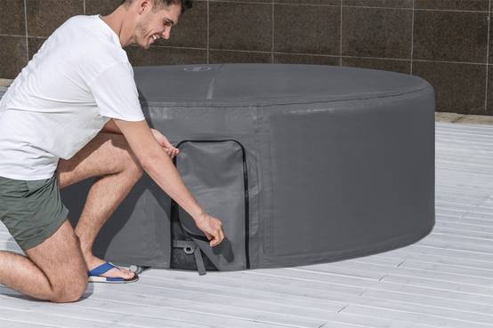 Bestway - Couverture thermique spa Gris - BESTWAY - Image 5