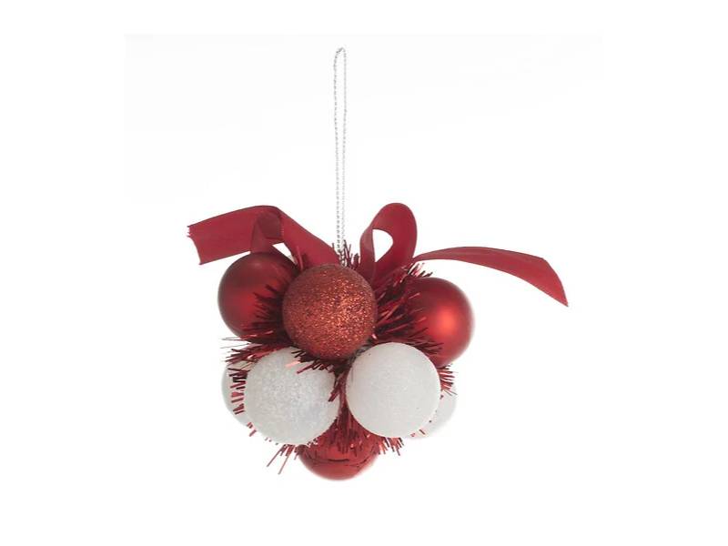 Grappe de Boules de Noël PVC Rouge Ø 30 mm – FEERIC CHRISTMAS