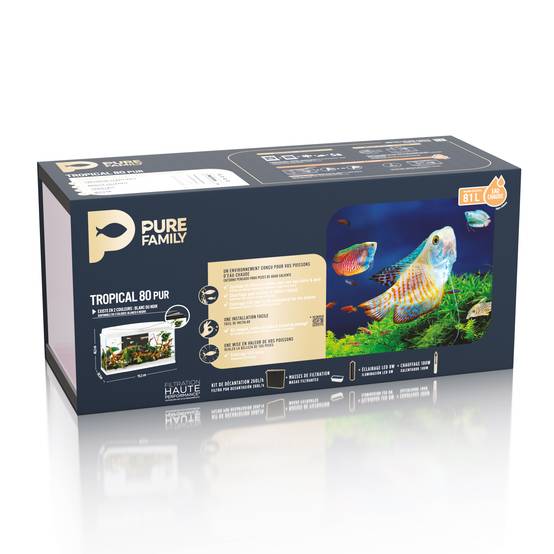 Pure Family - Aquarium pour poisson Tropical 80 Blanc 81L - Pure Family - Image 9