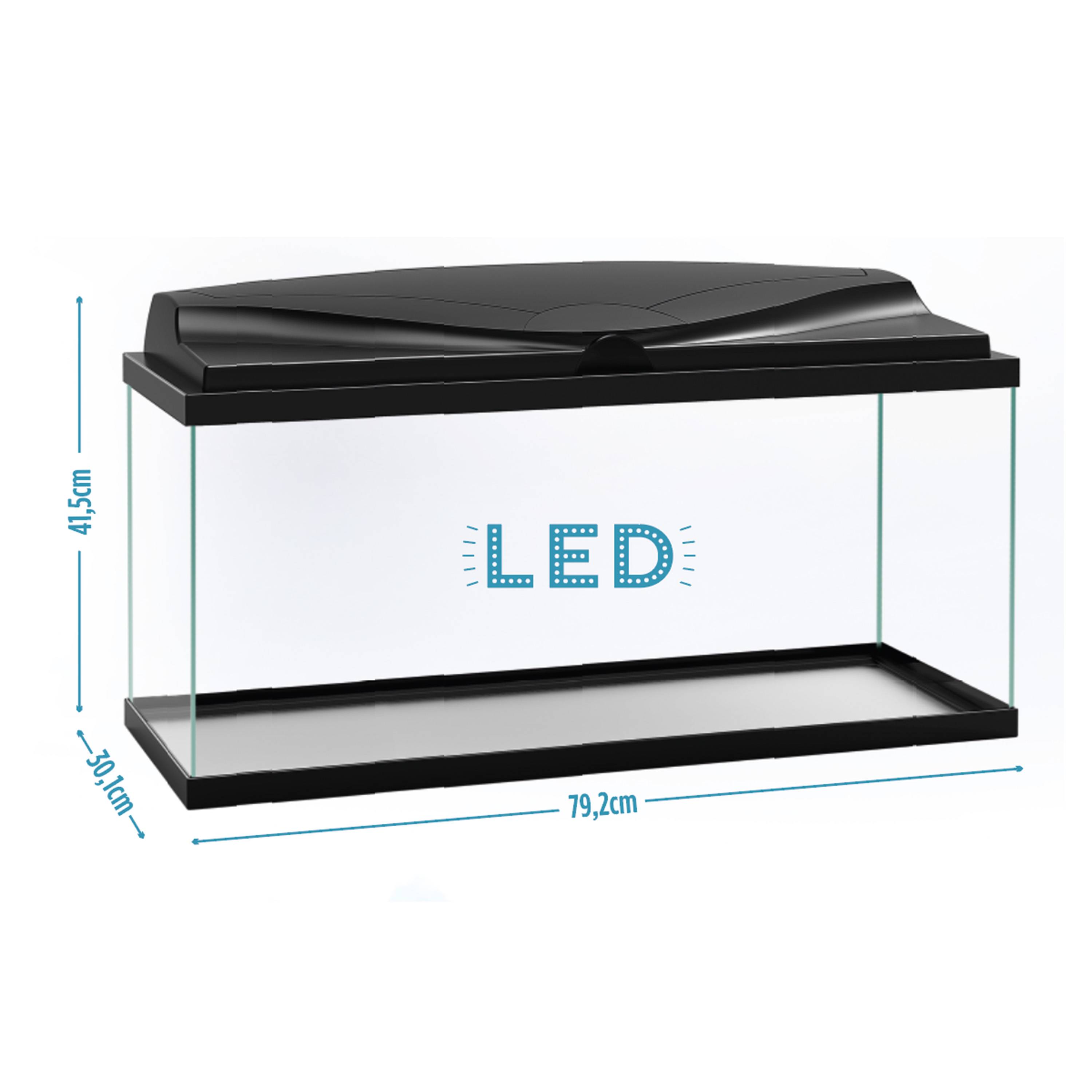 Pure Family - Aquarium pour poisson Tropical 80 noir 74 L - Pure Family - Image 9