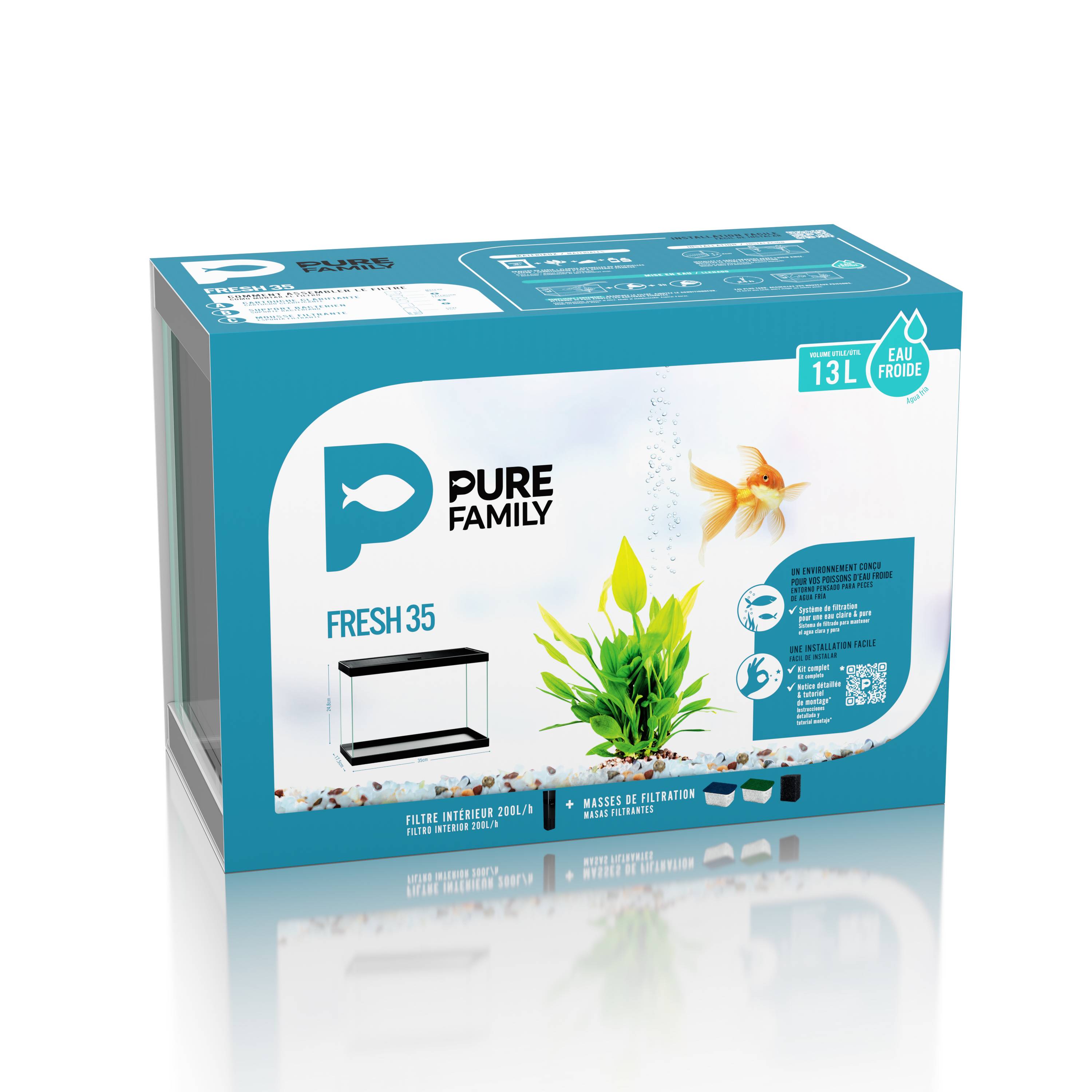 Pure Family - Aquarium Fresh 35 noir 13 L - Pure Family - Image 3