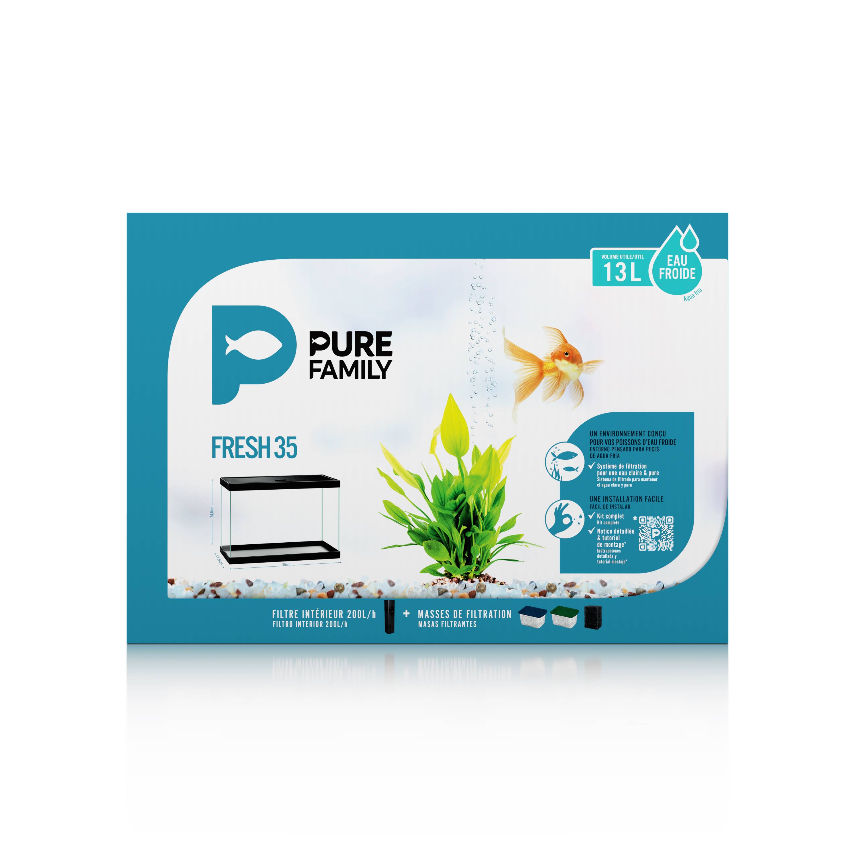 Pure Family - Aquarium Fresh 35 noir 13 L - Pure Family - Image 4