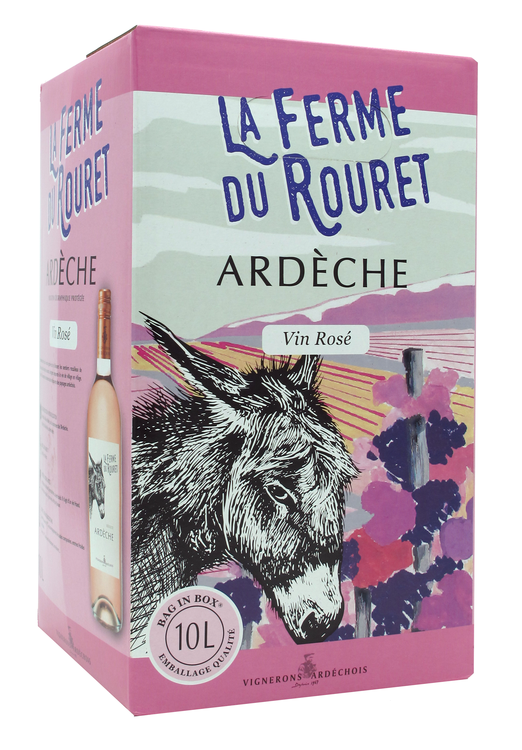 Les Vignerons Ardechois - Rosé IGP Ardèche 10 l - Ferme du Rouret