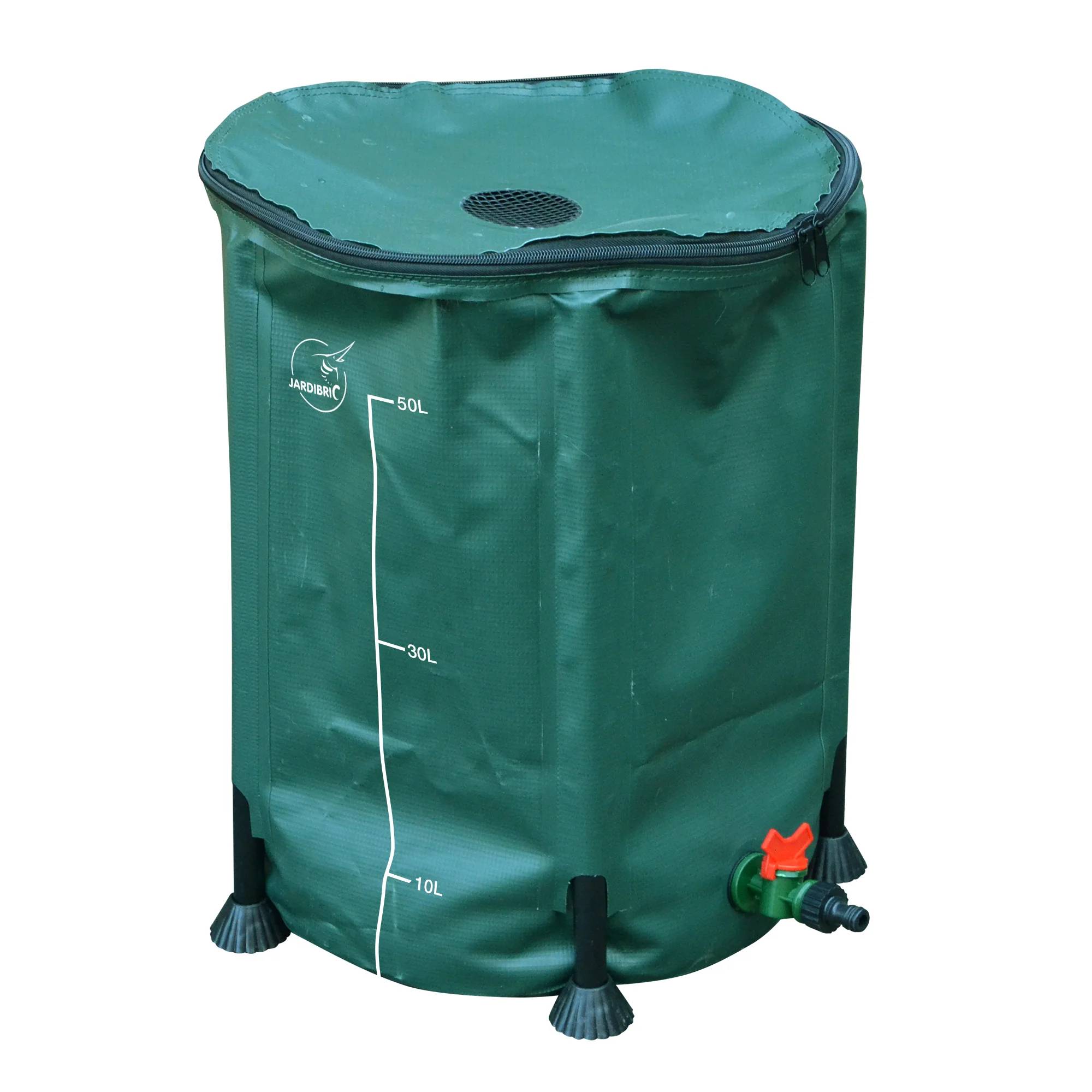 Réserve d'eau démontable PVC Vert 50 l – JARDIBRIC