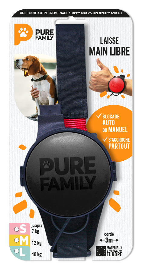 Pure Family - Pure Family - Laisse main libre Noir M