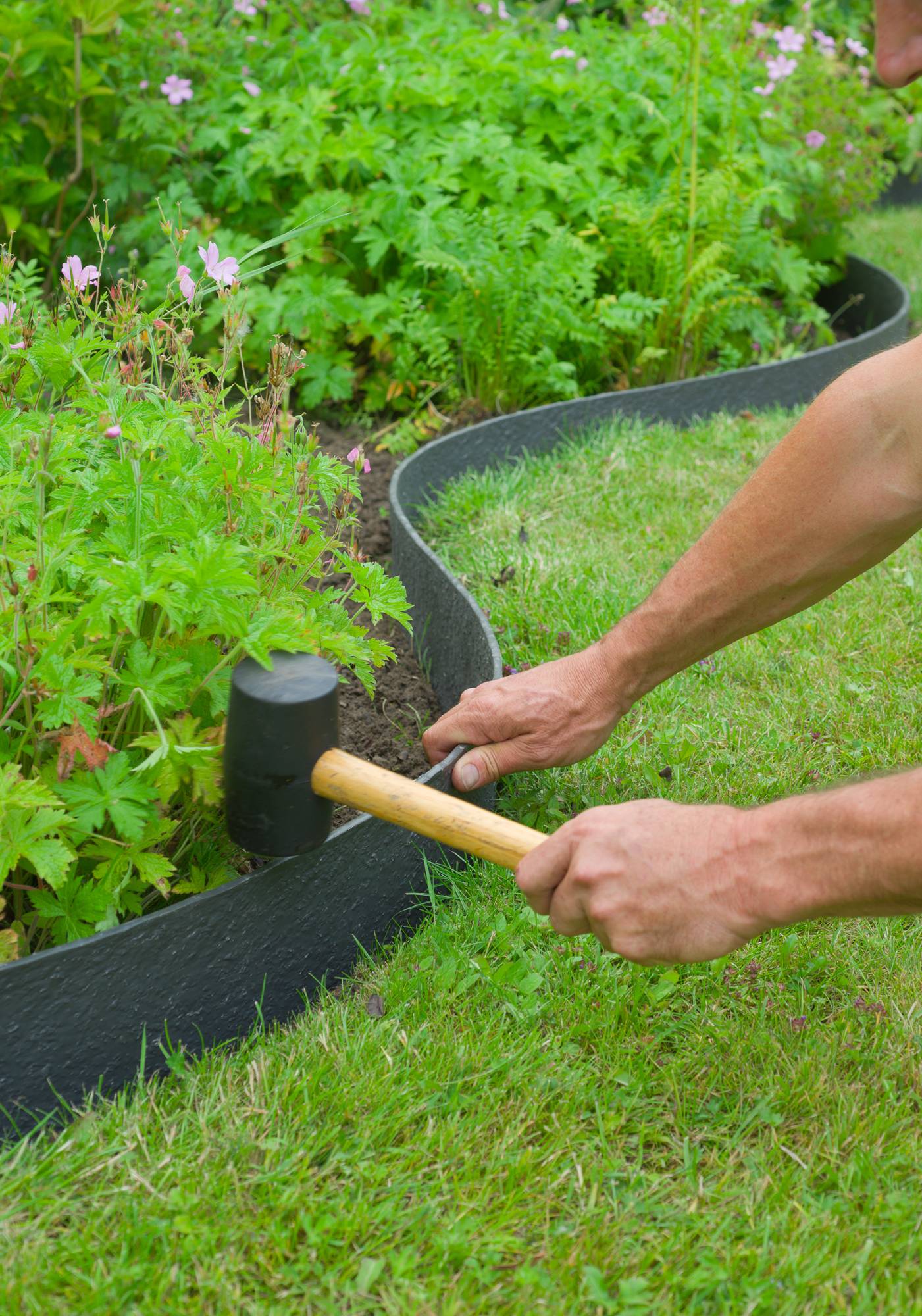 Bordure de jardin PE/PP recyclé noir surface texturée H 12 cm L 12 m - NATURE - Image 2