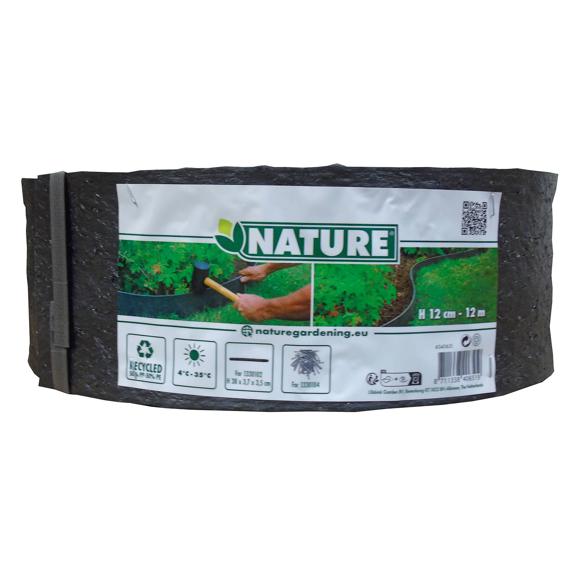 Bordure de jardin PE/PP recyclé noir surface texturée H 12 cm L 12 m - NATURE - Image 3