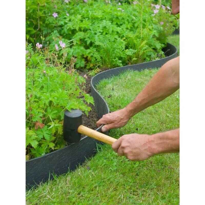 Bordure de jardin PE/PP recyclé noir surface texturée H 12 cm L 12 m - NATURE - Image 7