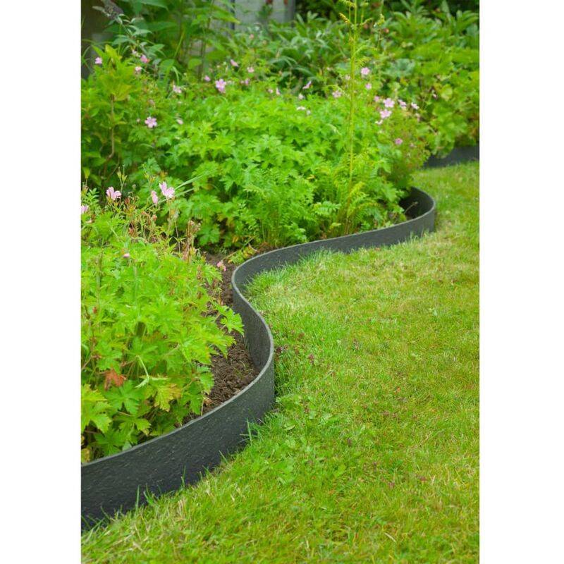 Bordure de jardin PE/PP recyclé noir surface texturée H 12 cm L 12 m - NATURE - Image 8