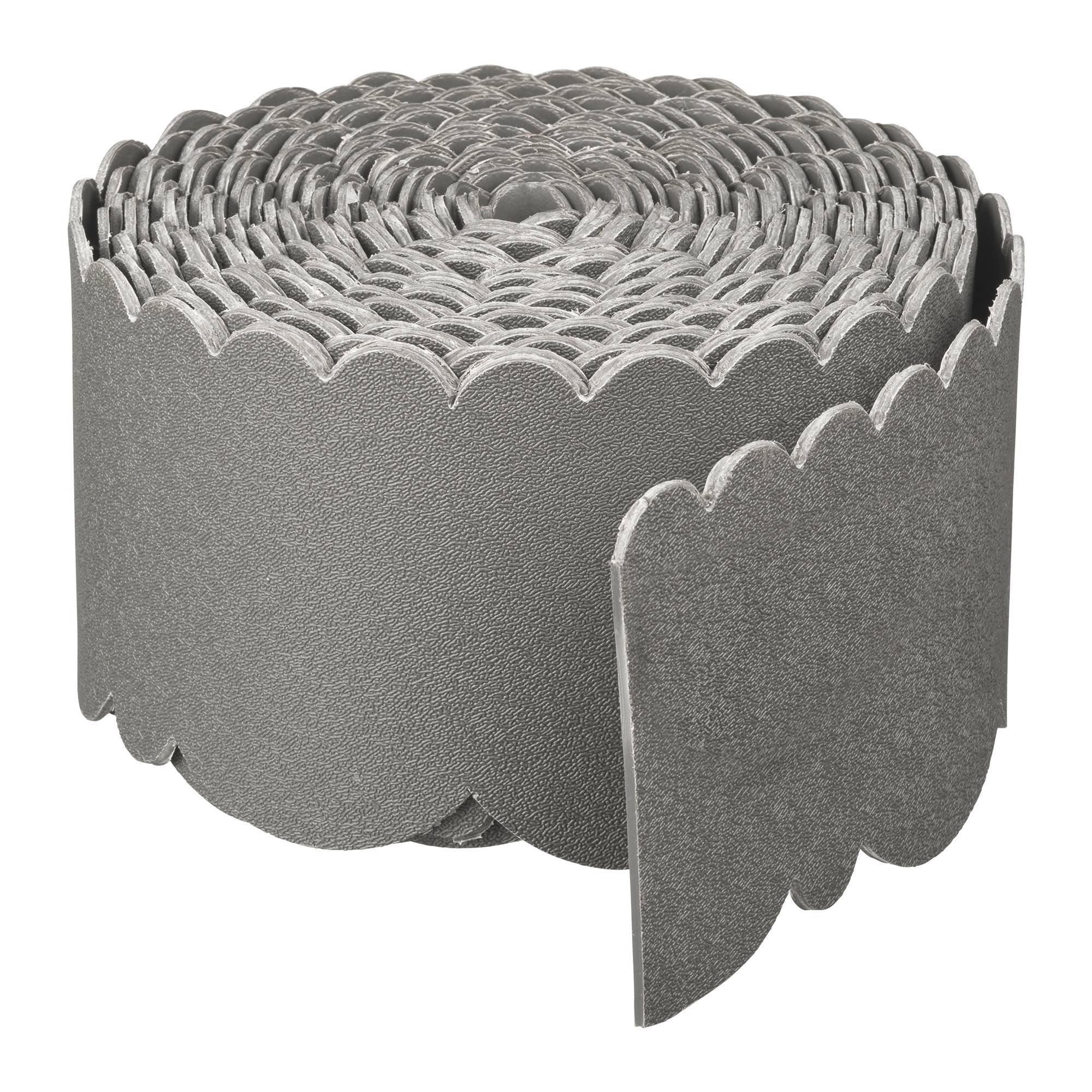 Bordure de jardin décorative 2 motifs PE recyclé gris 12 m H 13 cm – NATURE - Image 4