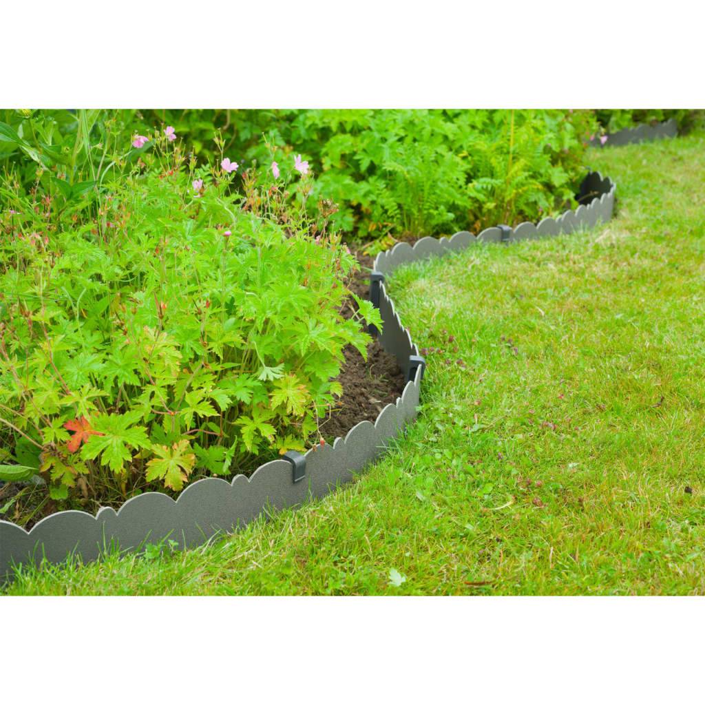 Bordure de jardin décorative 2 motifs PE recyclé gris 12 m H 13 cm – NATURE - Image 5