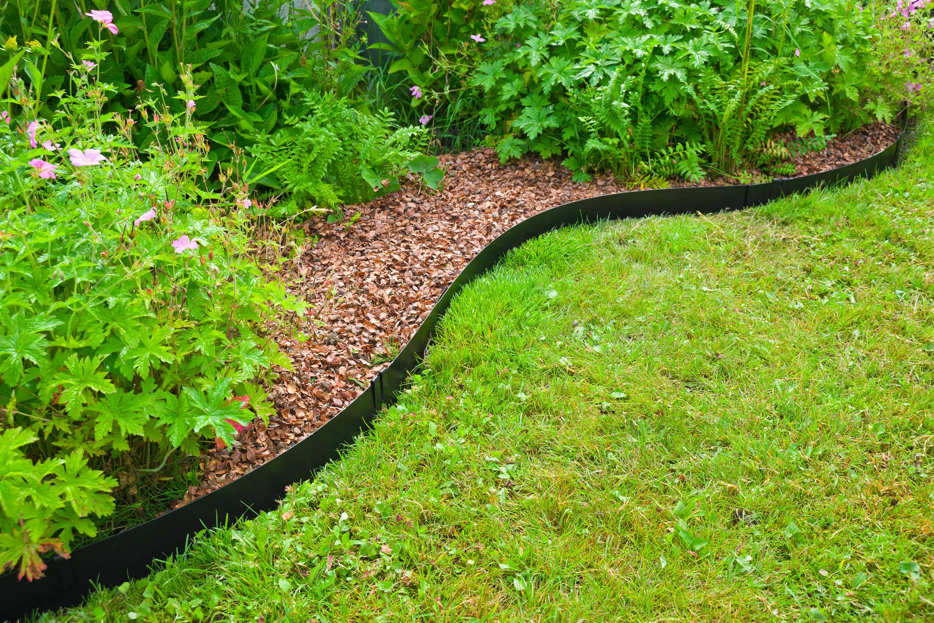 Bordure Jardin Acier Galvanisé Noir Mat H 10,2 cm L 2,64 m NATURE - Image 2
