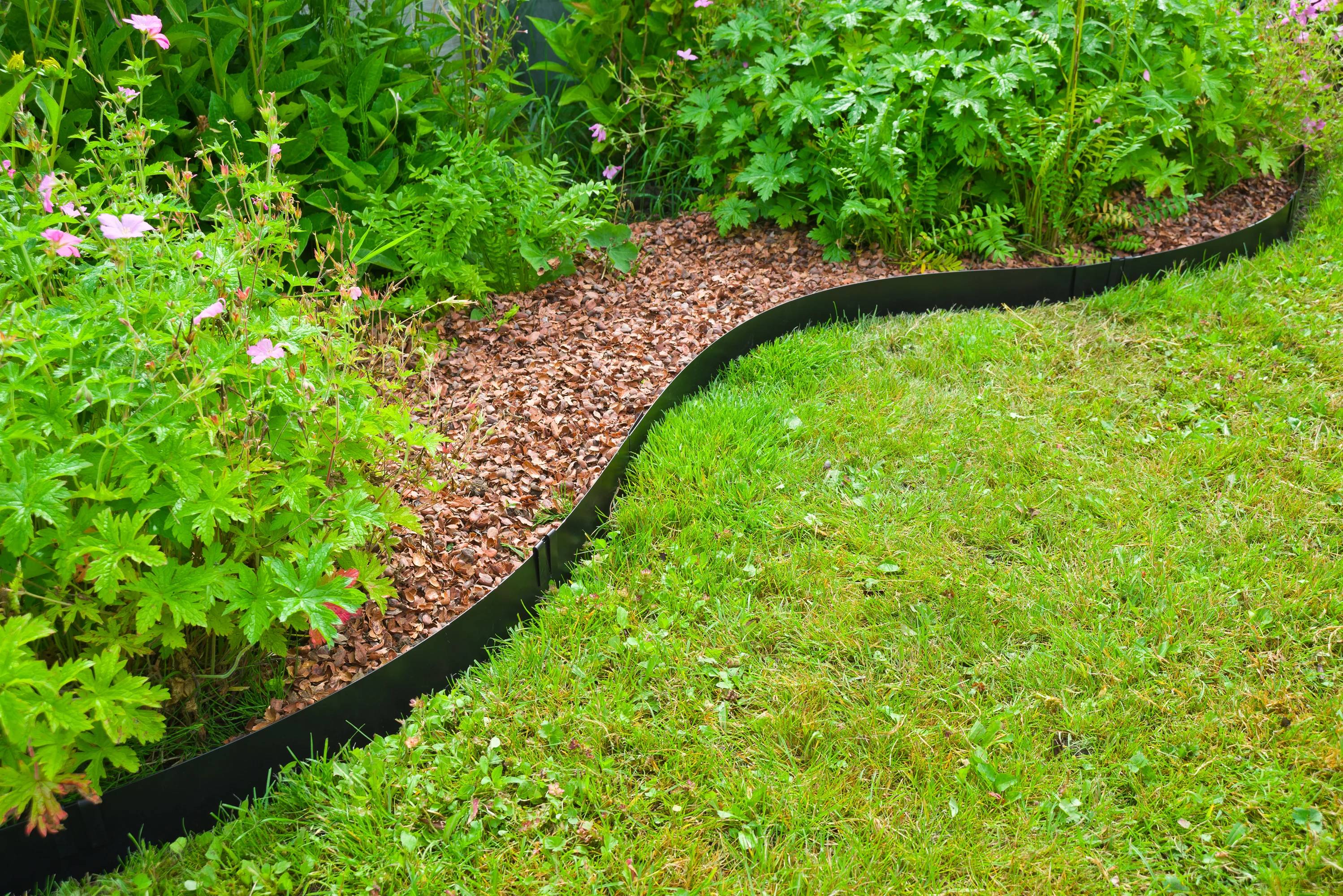 Bordure Jardin Acier Galvanisé Noir Mat H 10,2 cm L 2,64 m NATURE - Image 9
