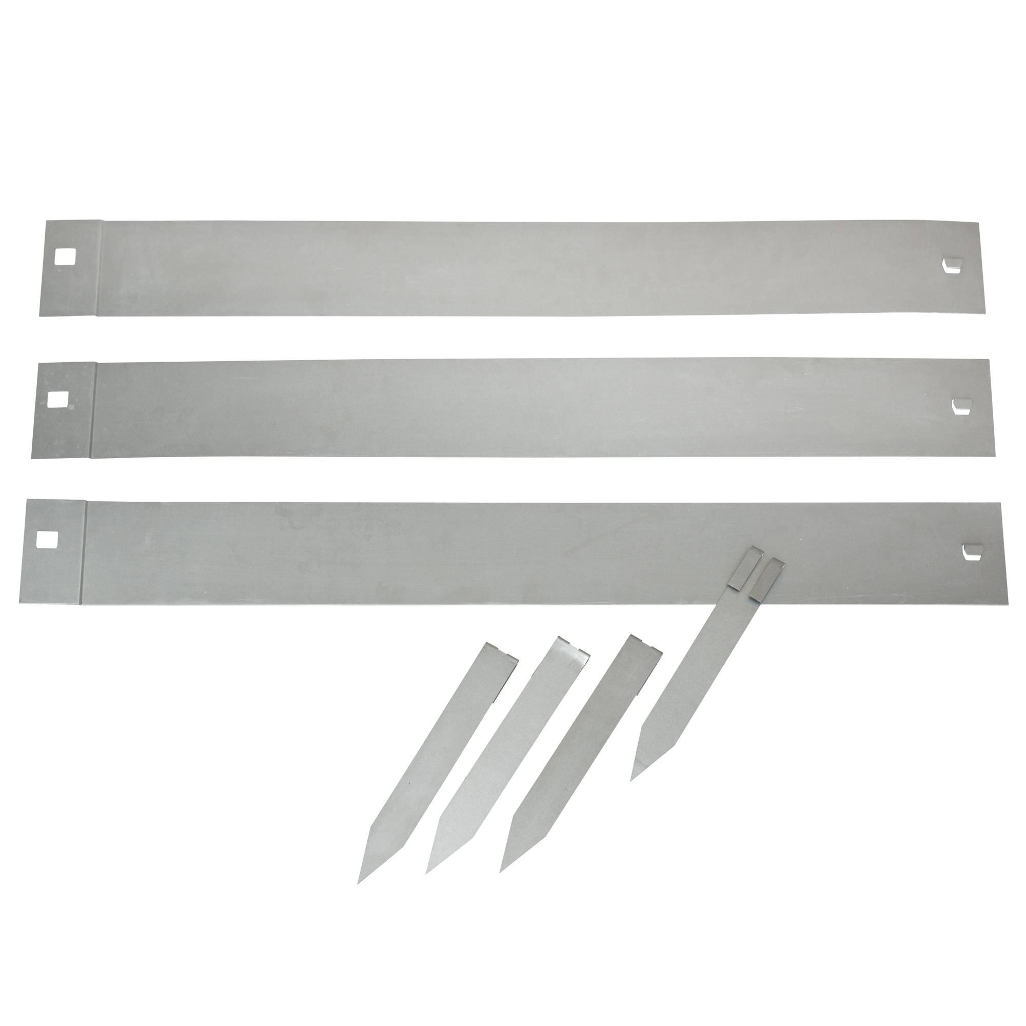 Lot de 3 bordures jardin acier galvanisé gris L 91,4 x H 10,2 cm - NATURE - Image 1