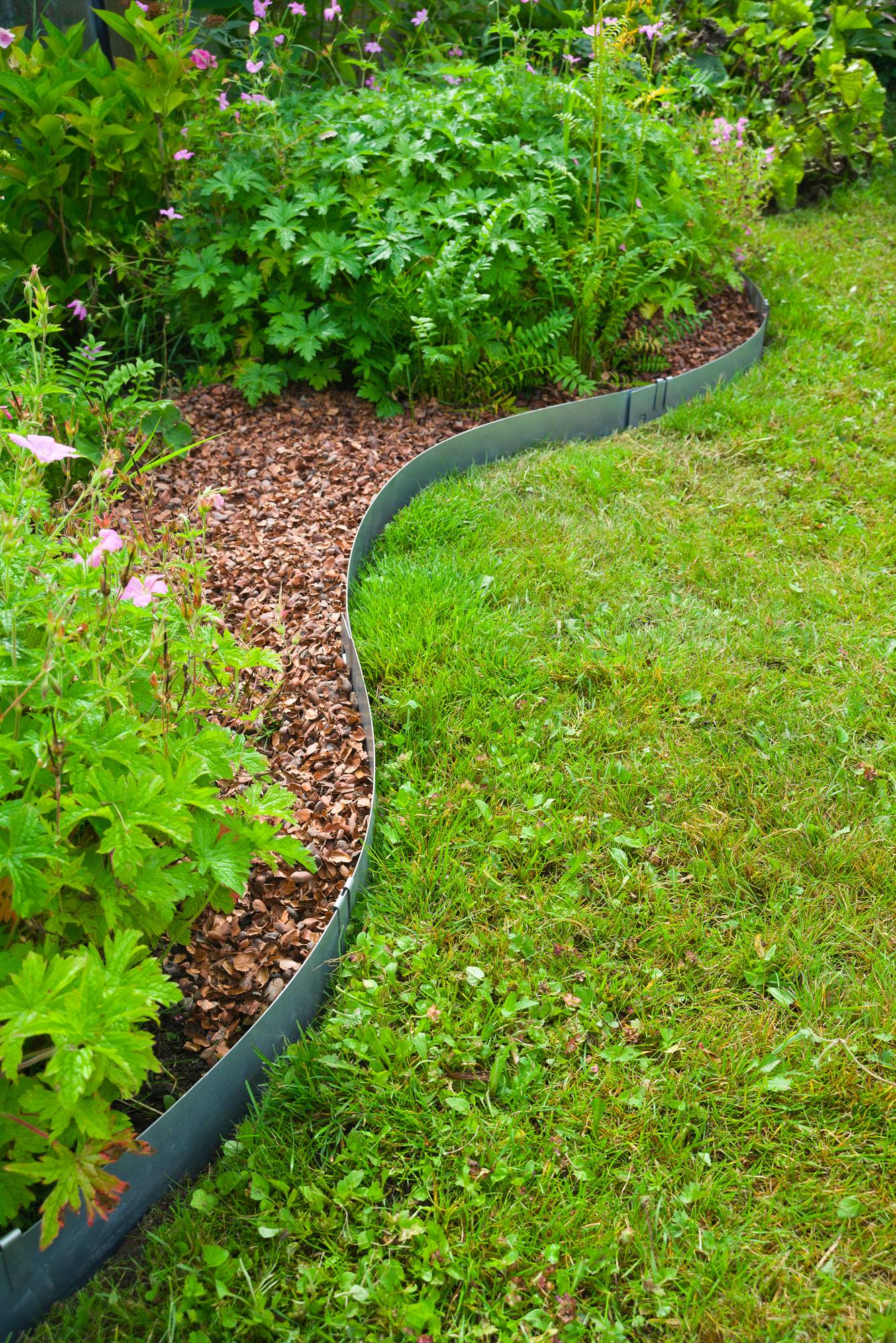 Lot de 3 bordures jardin acier galvanisé gris L 91,4 x H 10,2 cm - NATURE - Image 4