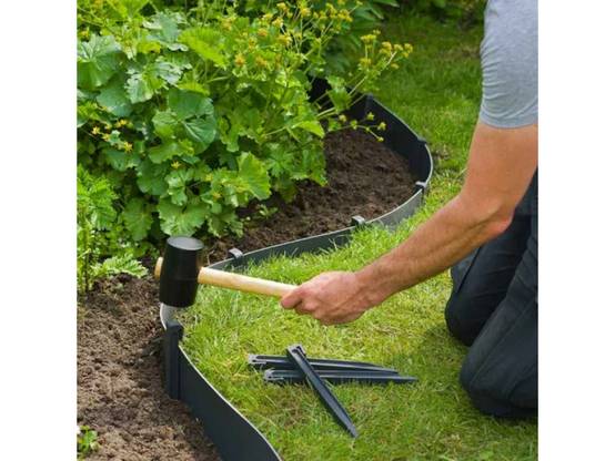 Ancres pour bordure polypropylène recyclé noir 19,5 cm - NATURE - Image 3