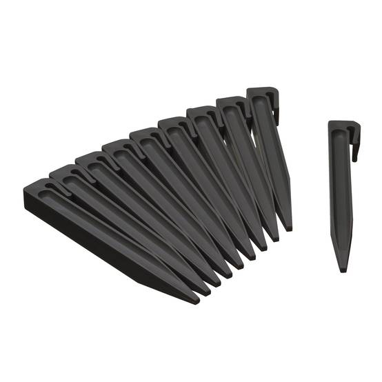 Ancres pour bordure polypropylène recyclé noir 19,5 cm - NATURE - Image 1