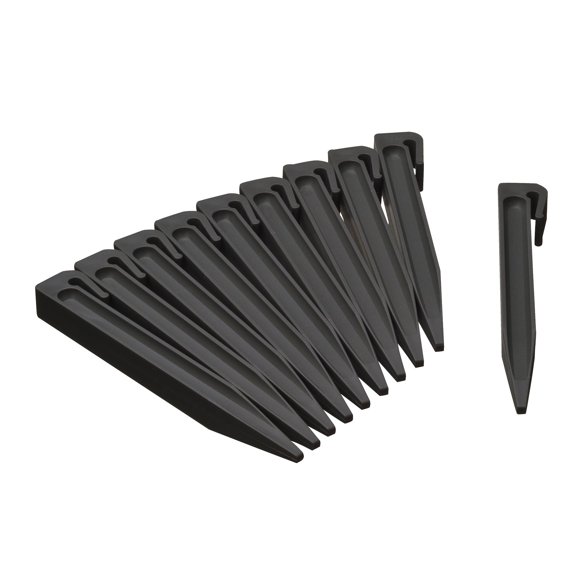 Ancres pour bordure polypropylène recyclé noir 19,5 cm - NATURE