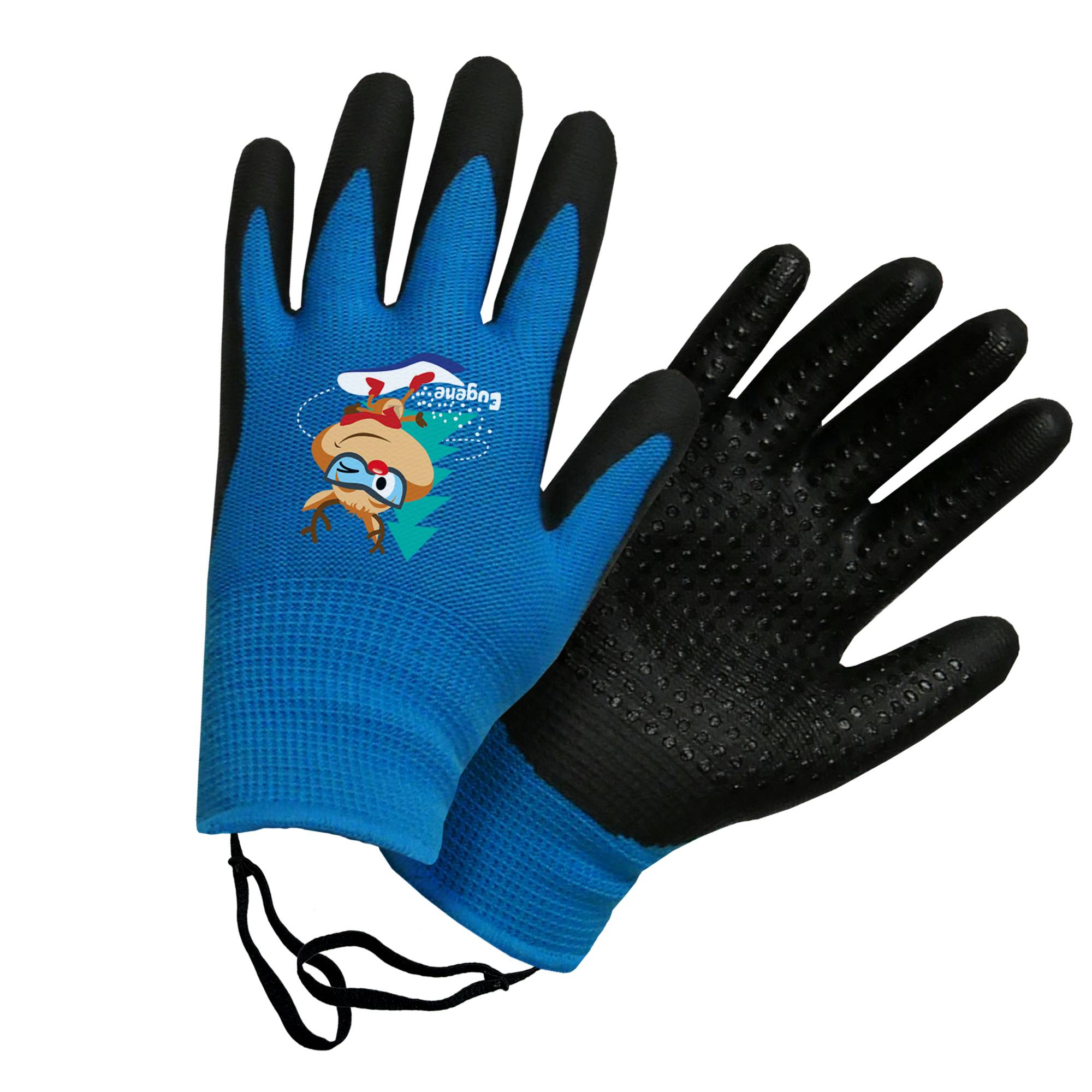 Rostaing - Gants enfant fins & chauds bleu Eugène le renne - 6-8 ans - Image 1