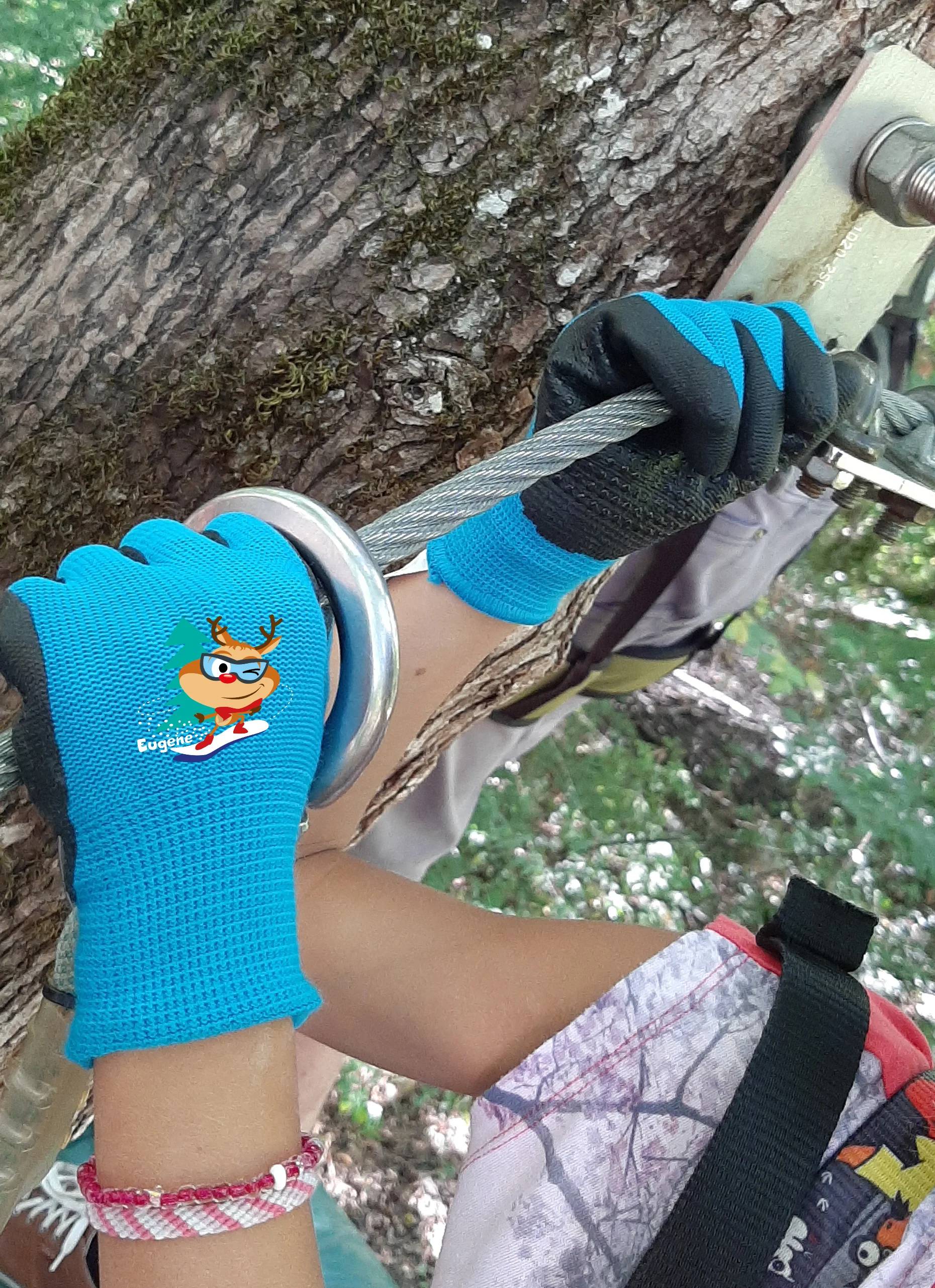 Rostaing - Gants enfant fins & chauds bleu Eugène le renne - 6-8 ans - Image 3