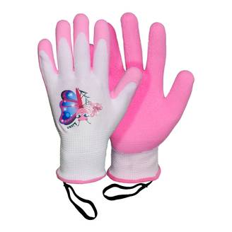 Rostaing - Gants Enfant Fins Rose Lison le Papillon Jardinage - 4-6 ans