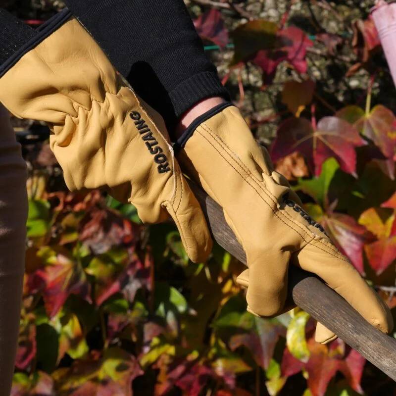 Rostaing - Gants de jardinage en cuir tanné - Paille - TRADITION- T11 - Image 4