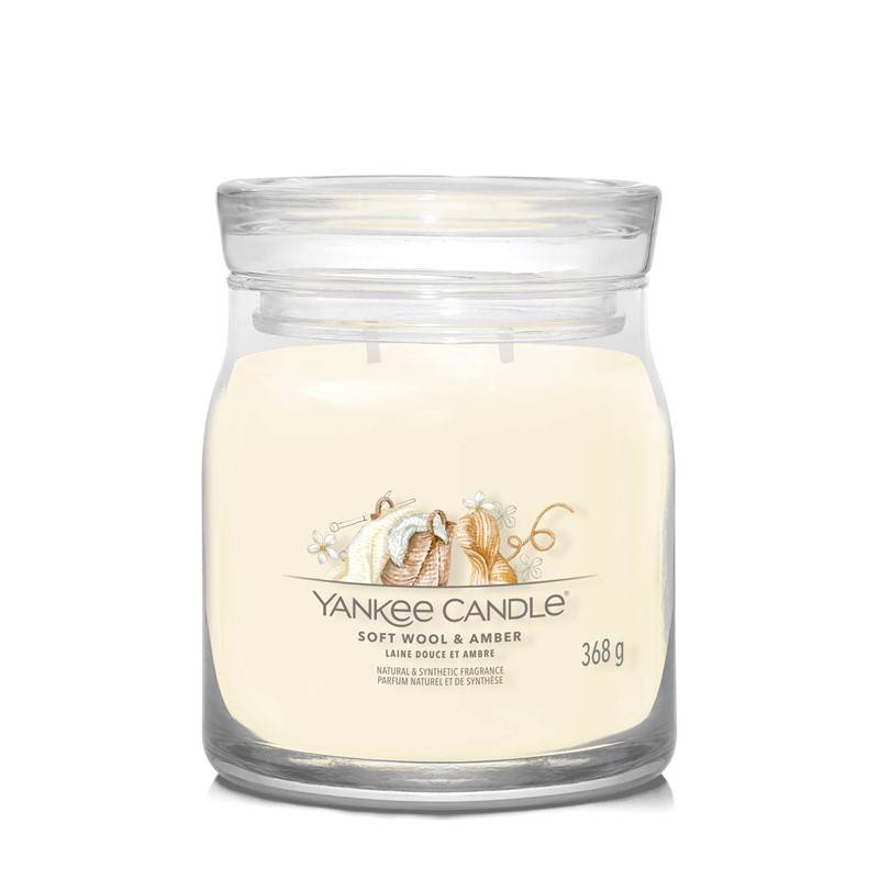 Bougie parfumée type pot moyen en cire crème Ø368 gr - Yankee candle - Image 2
