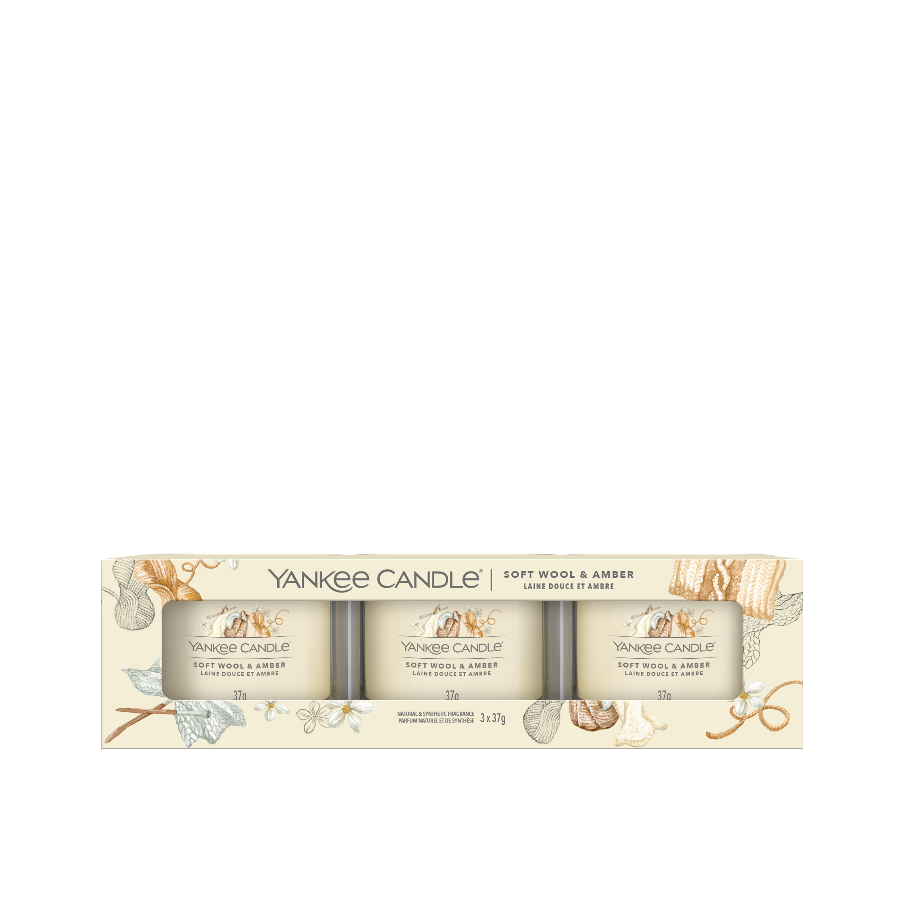 Yankee Candle - Bougie parfumée Soft Wool & Amber Grande jarre - YANKEE CANDLE