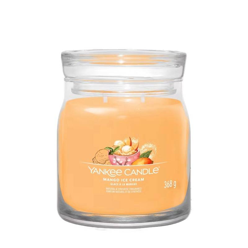 Yankee Candle - Bougie Mangue Glace pot verre orange 9,3 cm - YANKEE CANDLE - Image 2