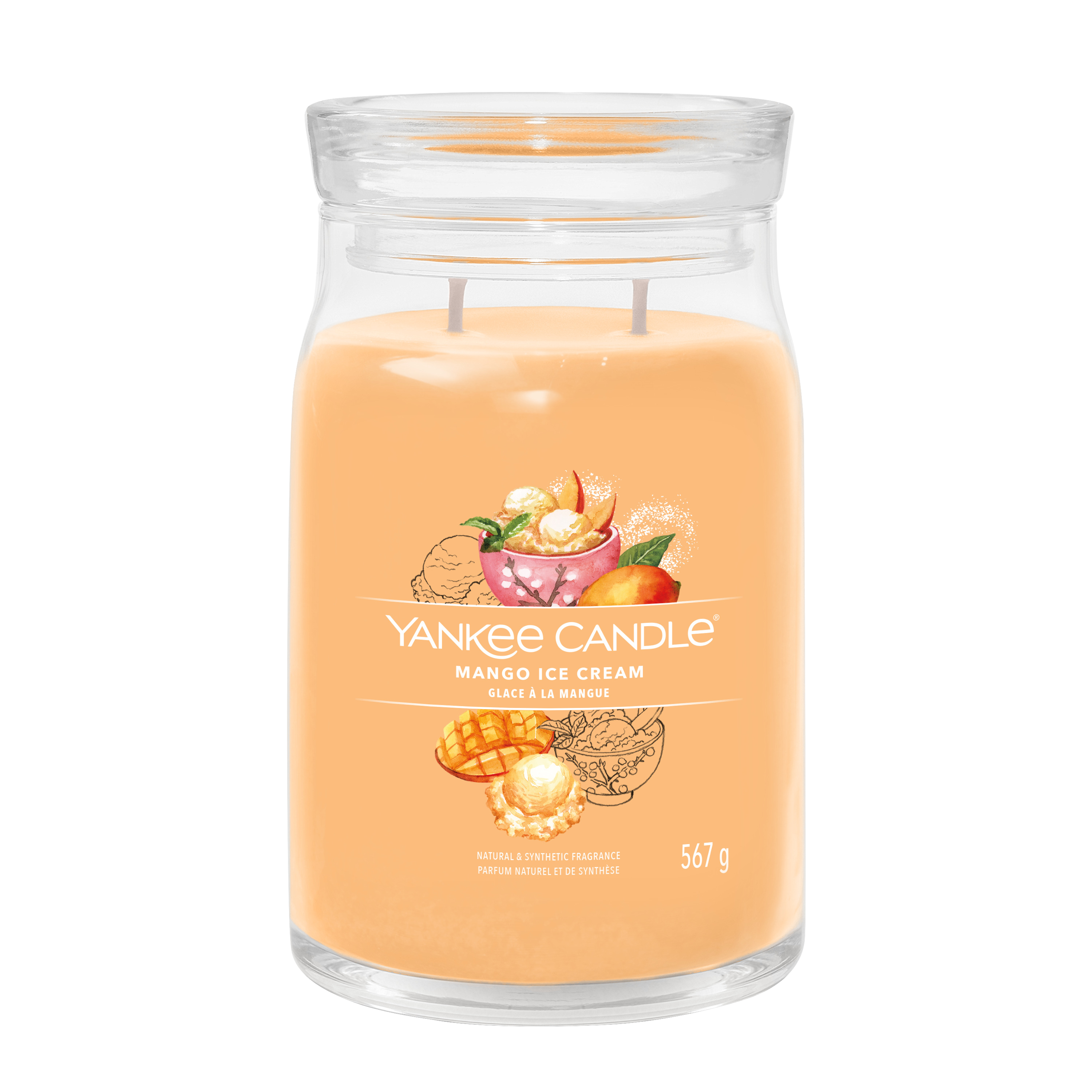 Bougie parfumée grande bougie en pot cire de soja orange L.9.3 cm H.15.7 cm P.9.3 cm - Yankee candle - Image 1