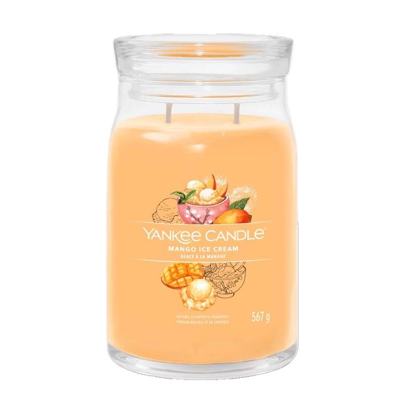 Bougie parfumée grande bougie en pot cire de soja orange L.9.3 cm H.15.7 cm P.9.3 cm - Yankee candle - Image 3