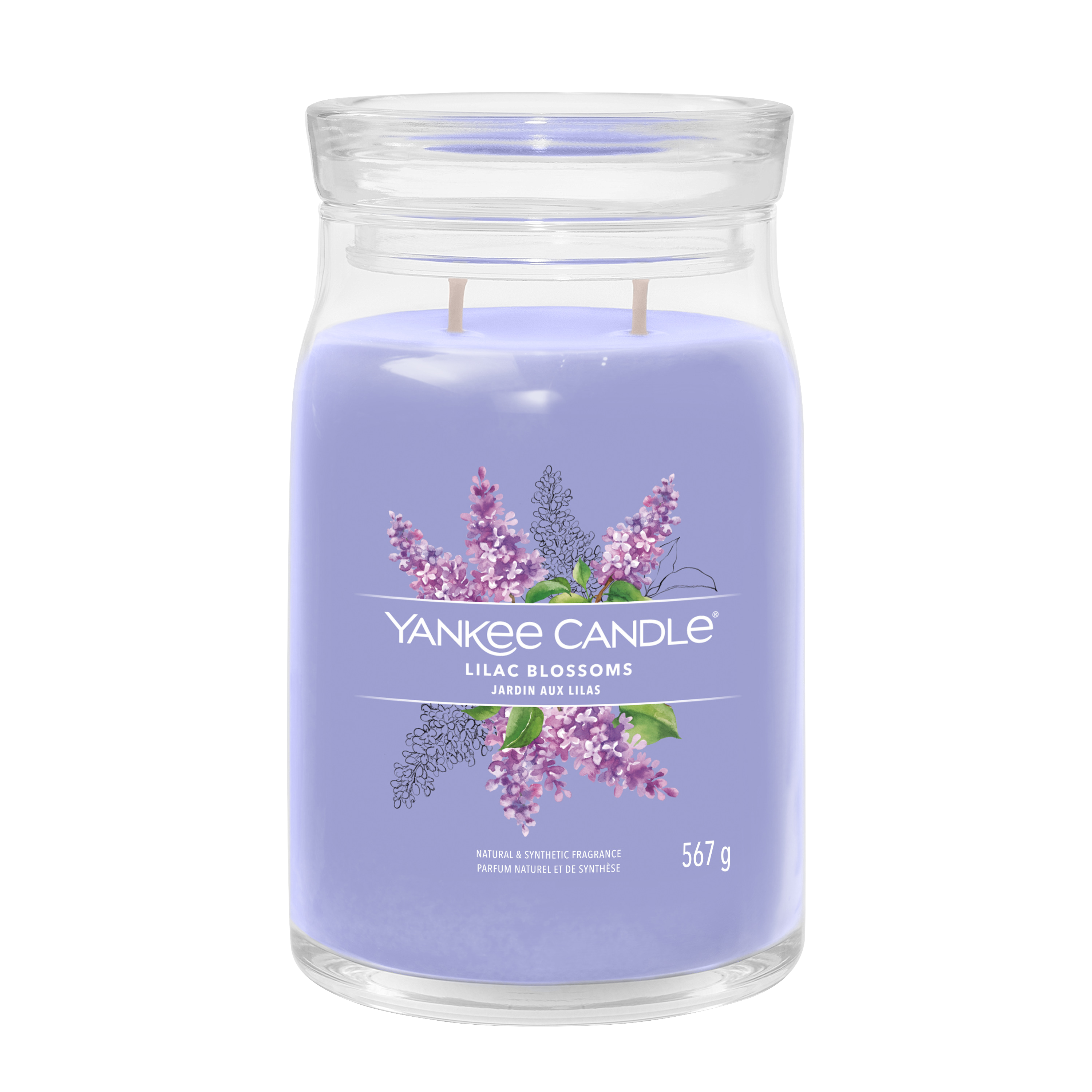Bougie parfumée cire de soja violet L.9.3 cm H.15.7 cm P.9.3 cm - Yankee candle - Image 1