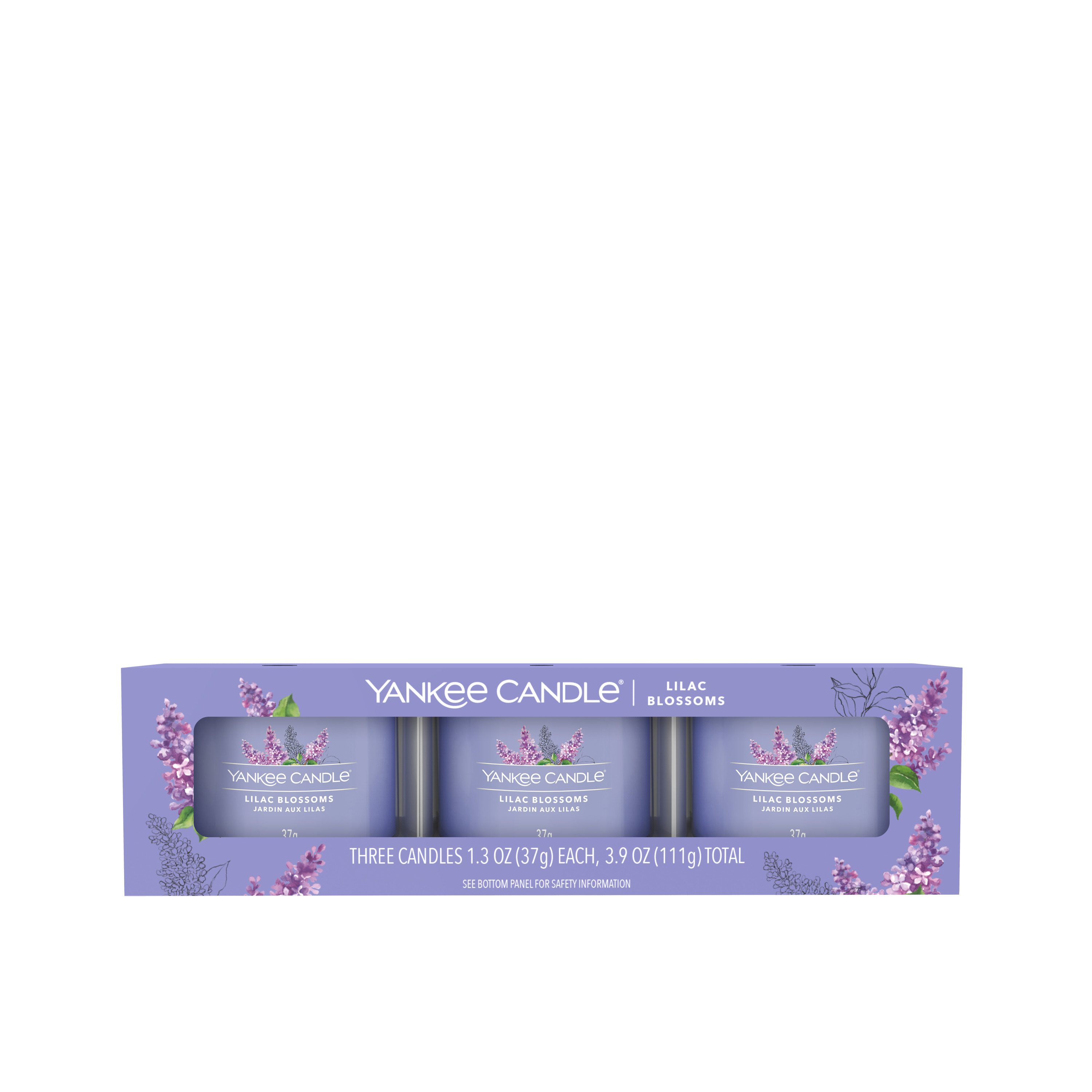 SIGNATURE JARDIN AUX LILAS 3 PK VOTIVE EN VERRE