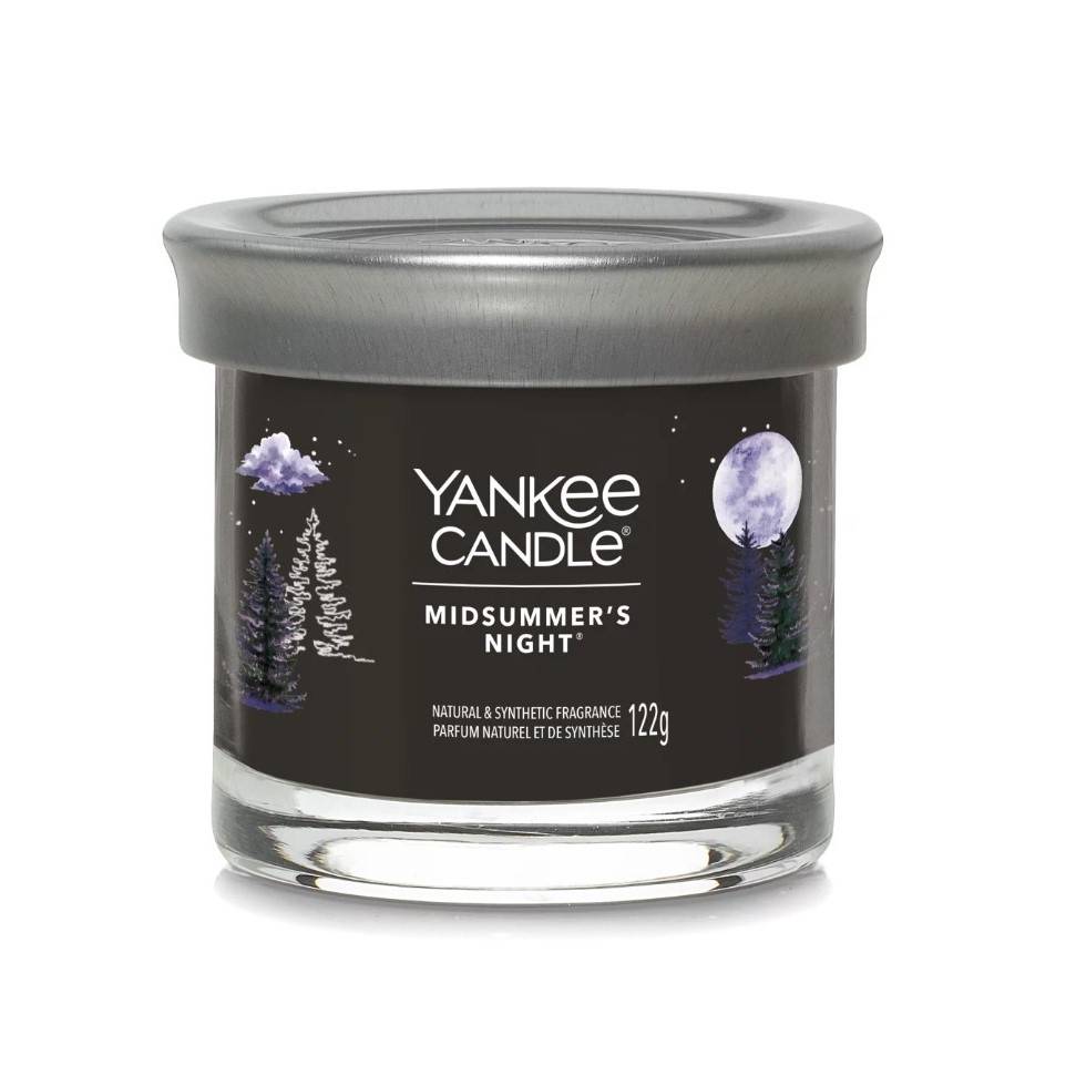Bougie signature nuit d'été cire marron Ø8 cm H.7.6 cm petit modèle - Yankee candle - Image 1