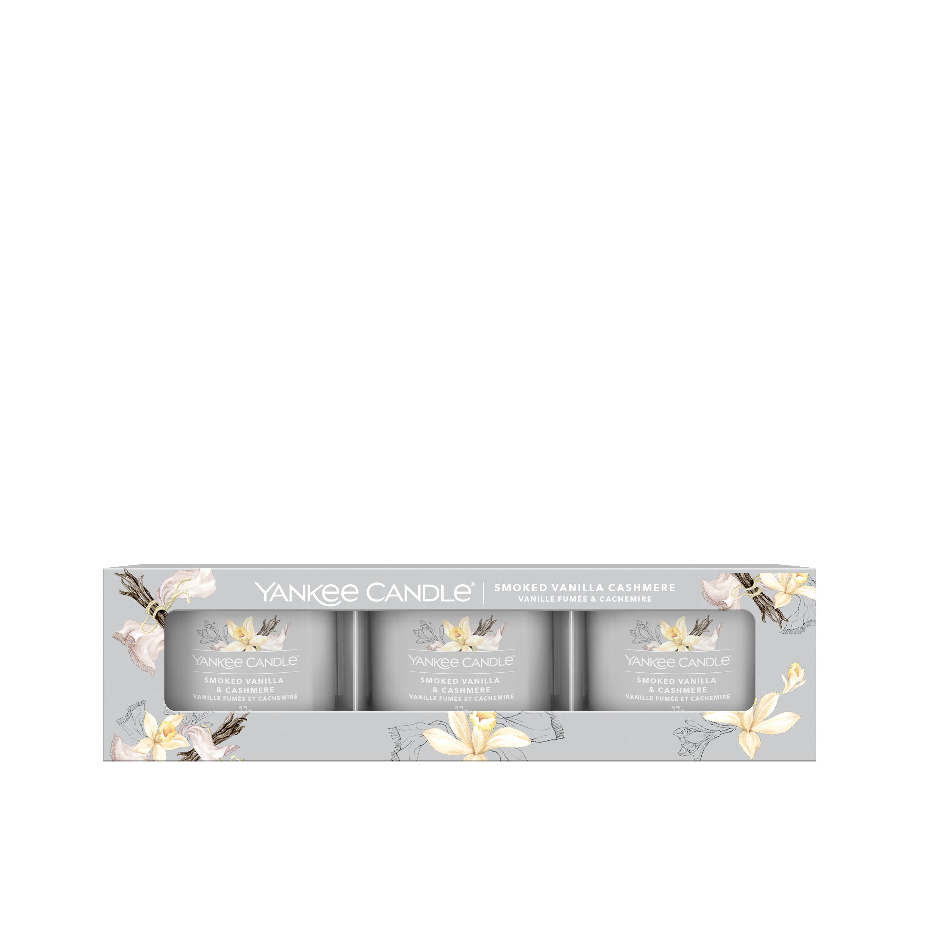 Yankee Candle - Lot de 3 Votives Smoked Vanilla & Cashmere - YANKEE CANDLE