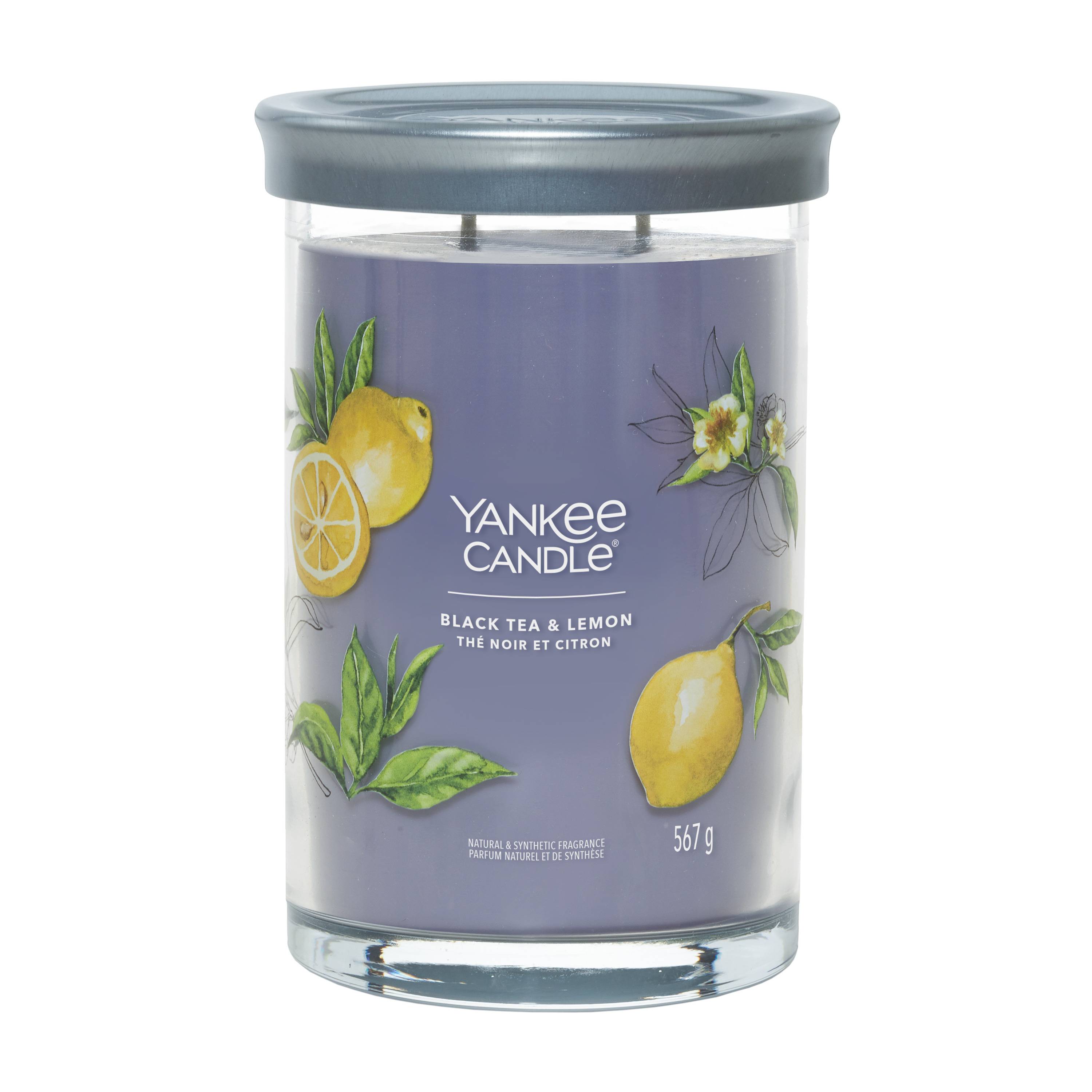 Yankee Candle - Bougie parfumée Black Tea & Lemon Tumbler 567 g - YANKEE CANDLE