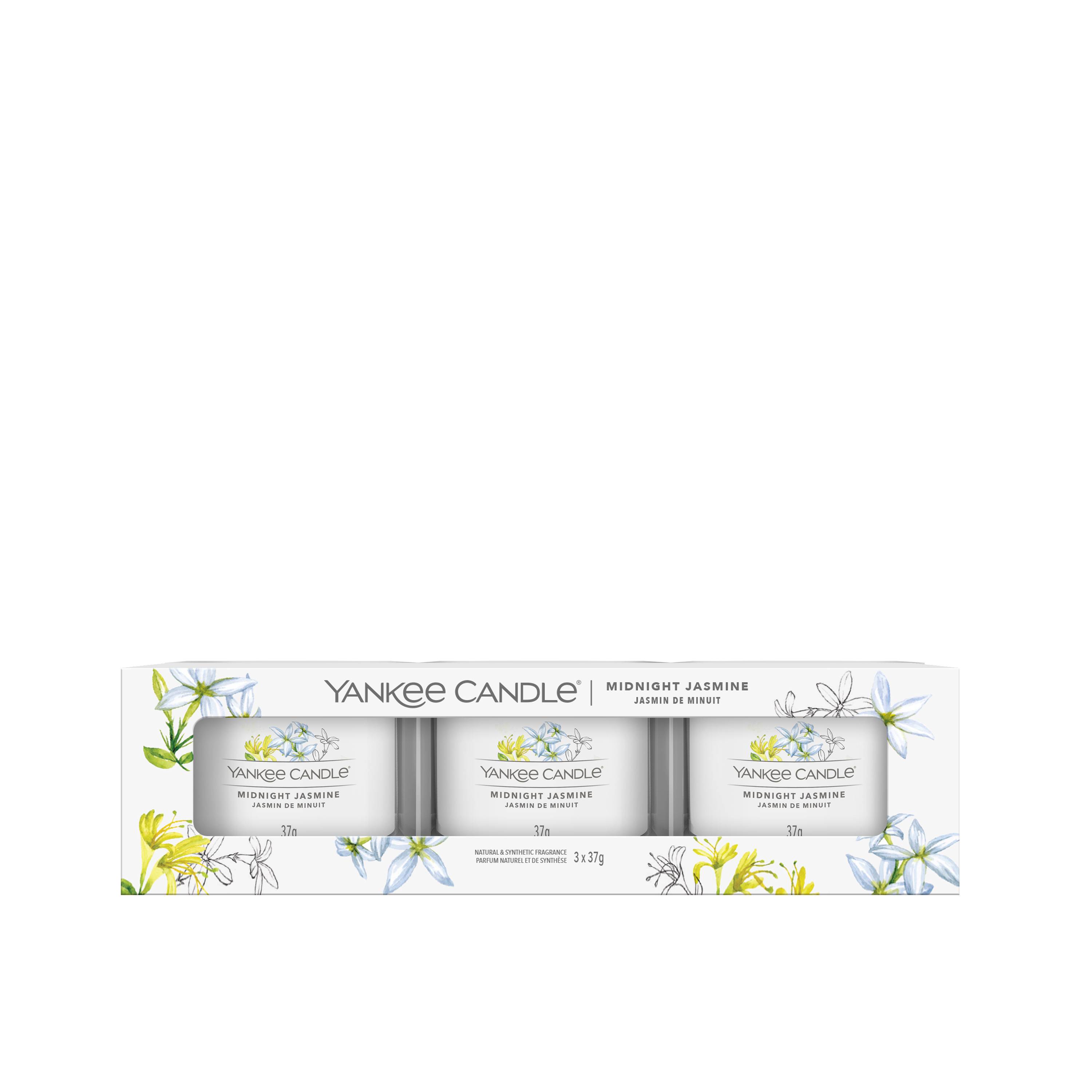 Yankee Candle - Lot de 3 votives blanc Midnight Jasmine - YANKEE CANDLE