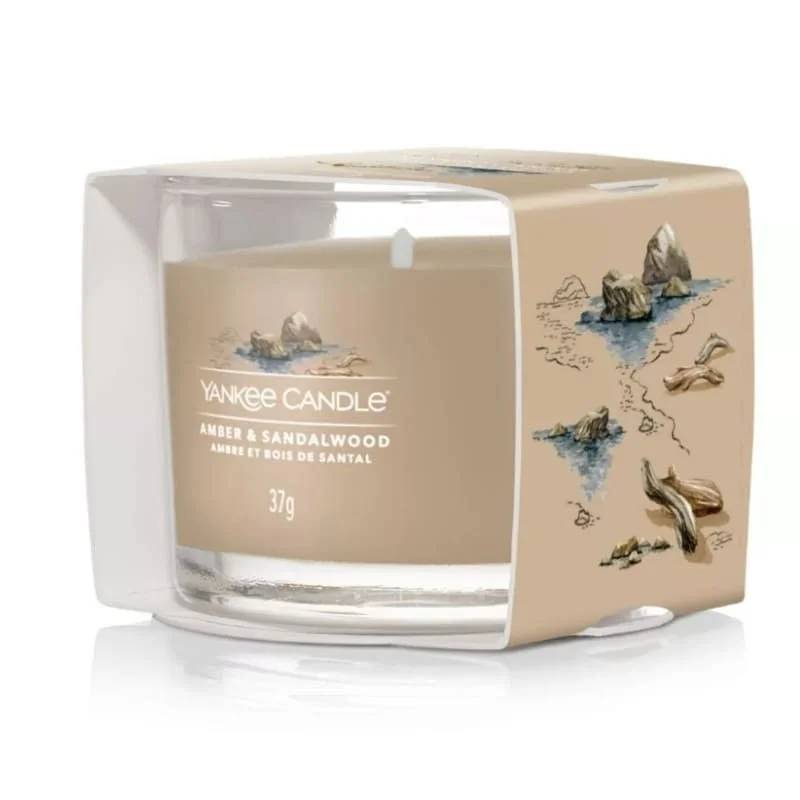 Bougie votive verre ambre bois de santal - YANKEE CANDLE - Image 1