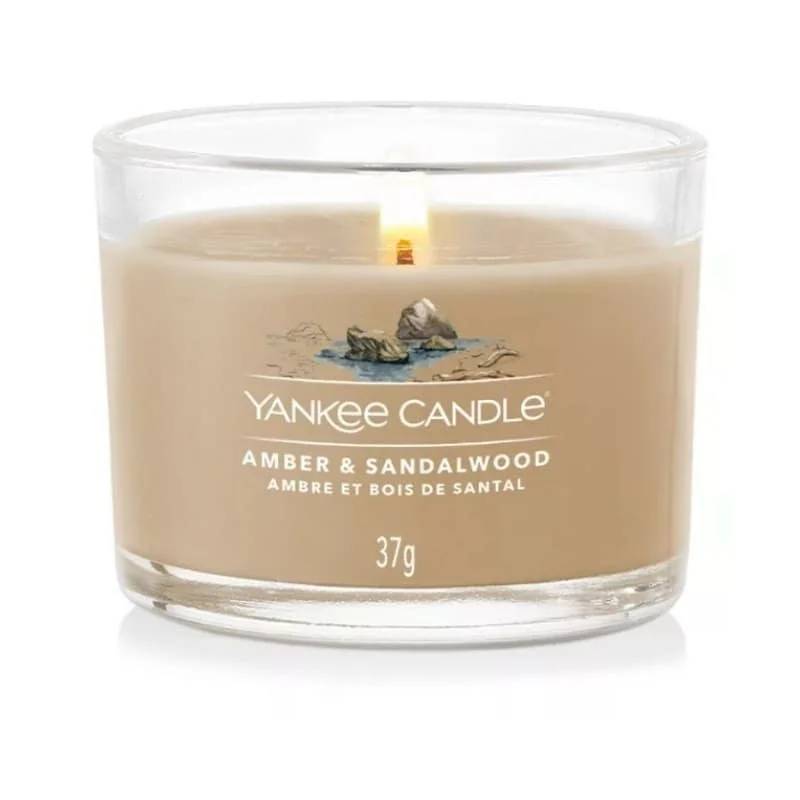 Bougie votive verre ambre bois de santal - YANKEE CANDLE - Image 2