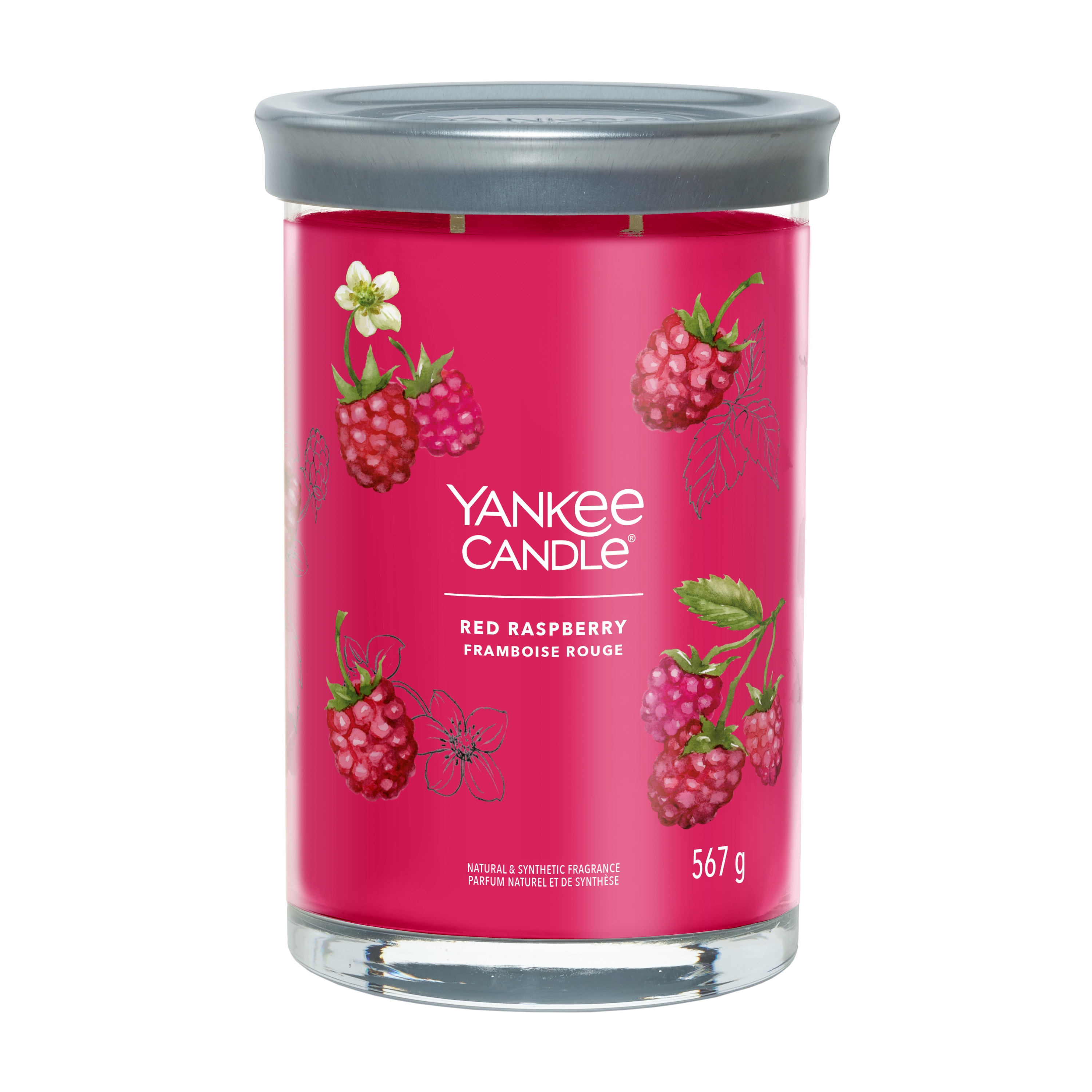 Bougie parfumée mélange cires de soja framboise rouge Ø9.9 cm x H.14.9 cm - Yankee candle - Image 1