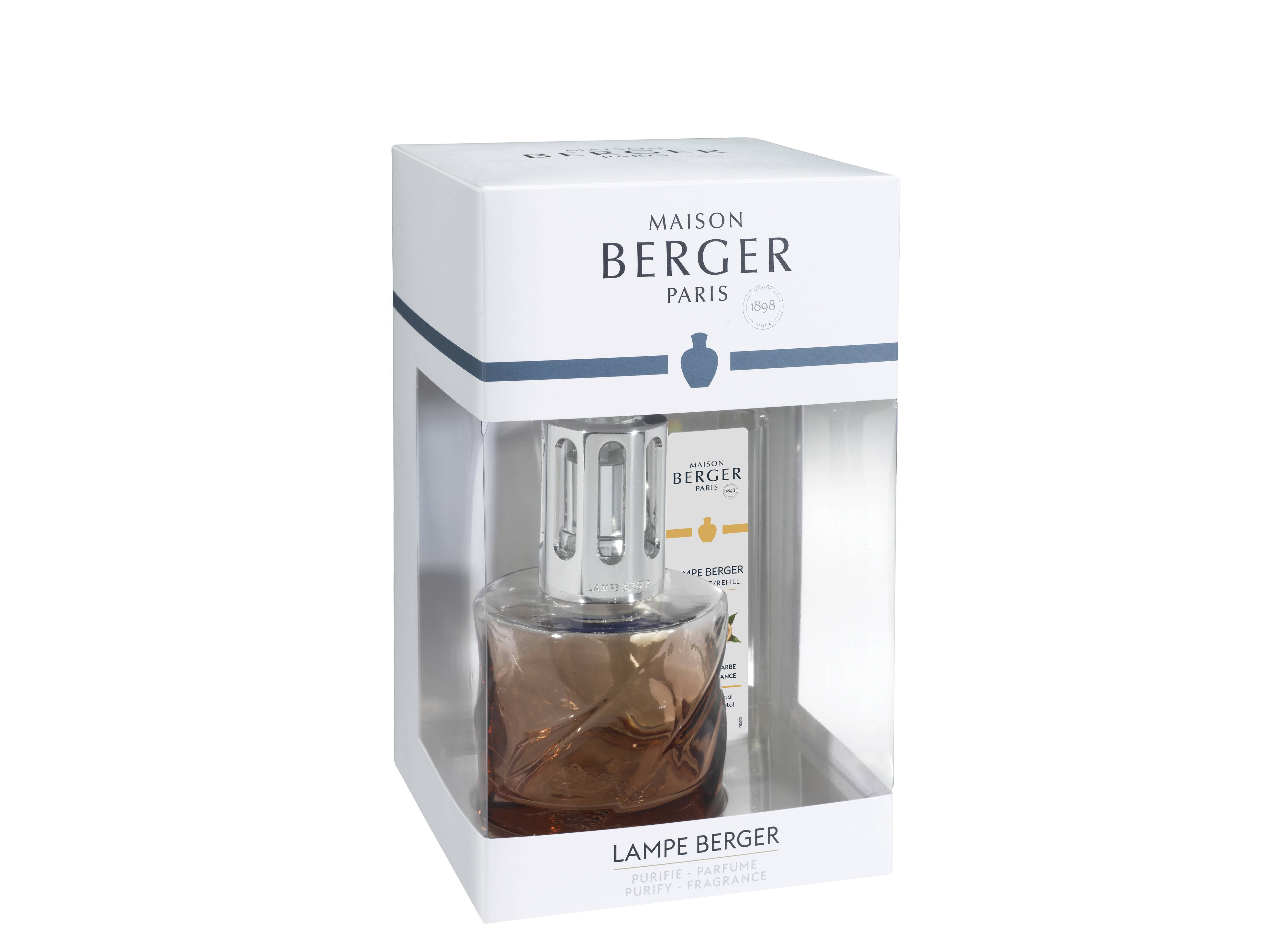 Lampe spirale corps torsadé rose ambre - Maison berger - Image 1