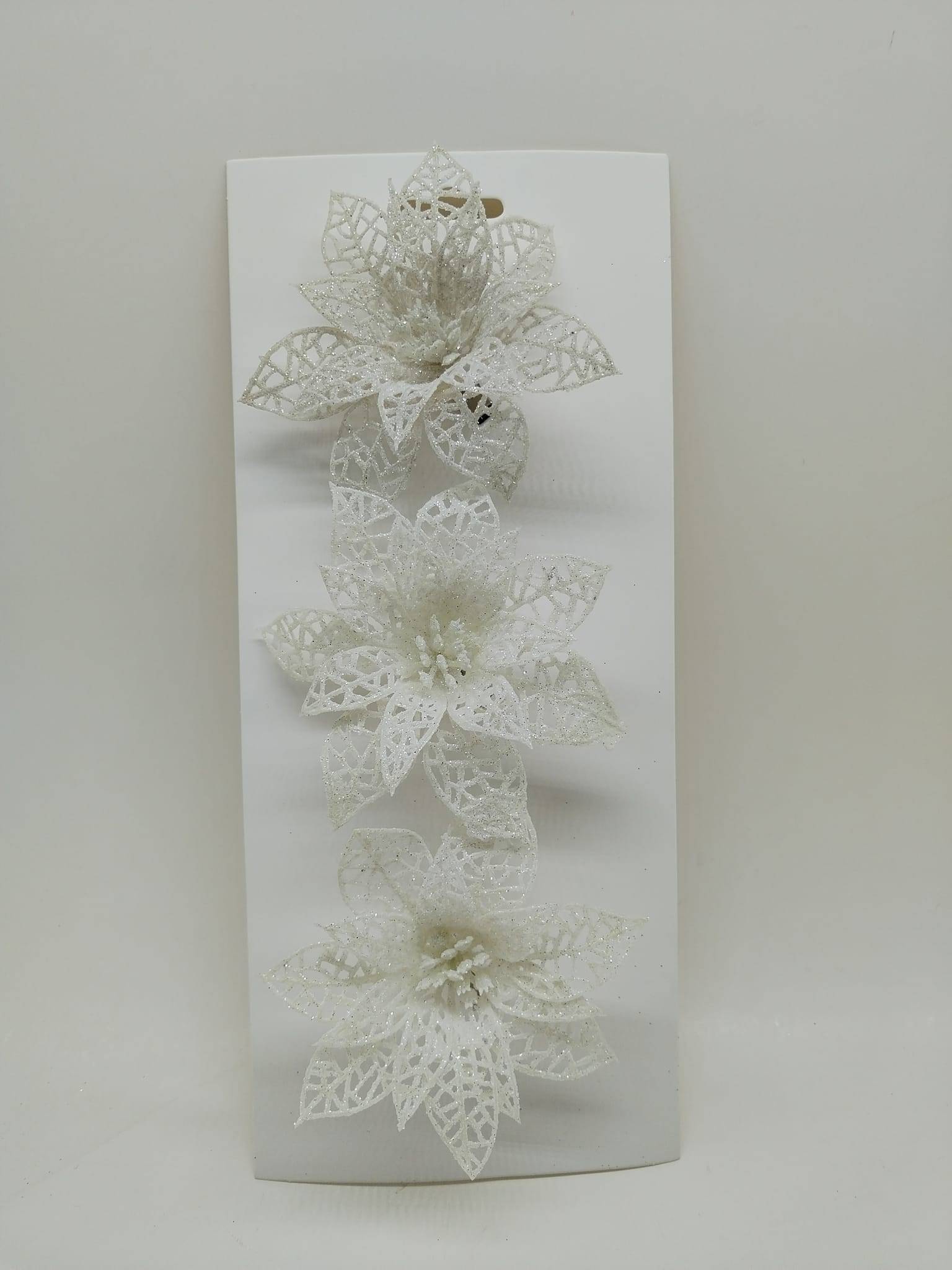Ecloz - Clip Poinsettia Blanc x 3- Ecloz - Image 3