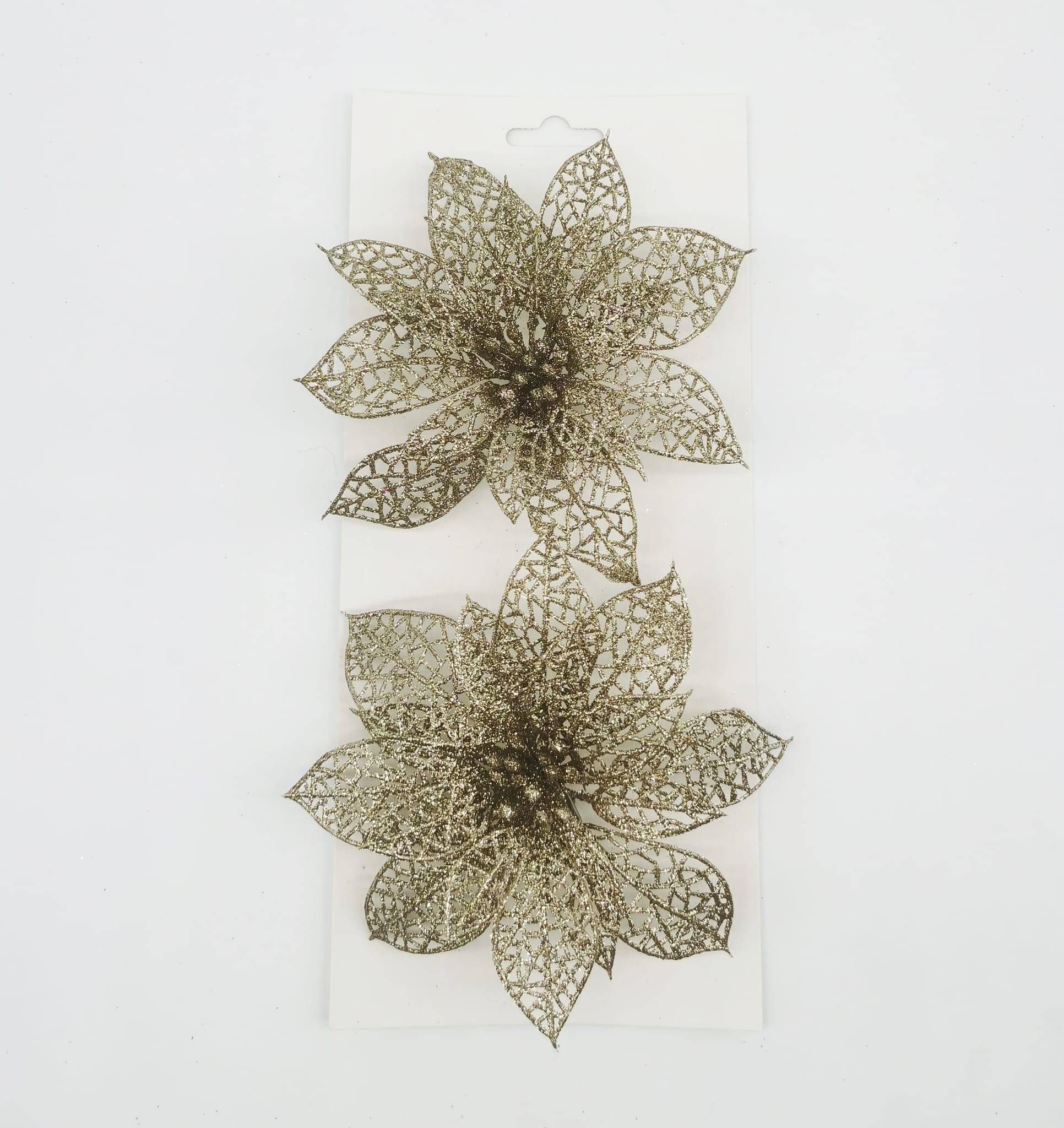 Ecloz - Clip Poinsettia Or x 2 - Ecloz - Image 1