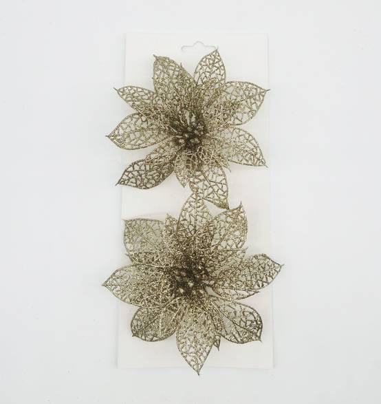 Ecloz - Clip Poinsettia Or x 2 - Ecloz - Image 2