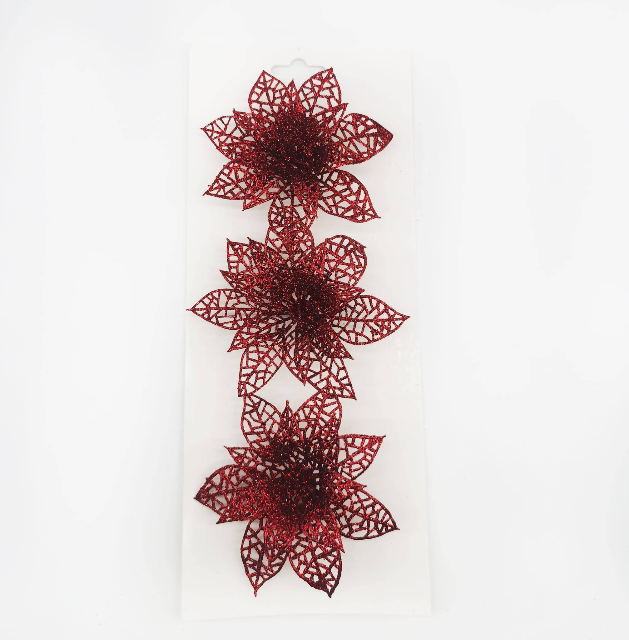Ecloz - Clip Poinsettia Rouge x 3- Ecloz - Image 1