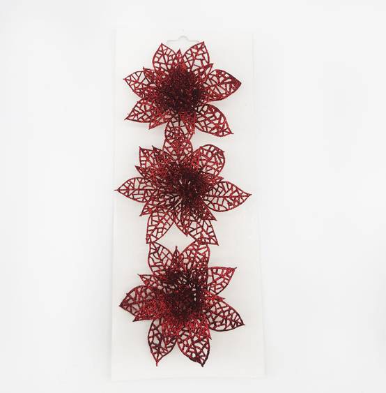 Ecloz - Clip Poinsettia Rouge x 3- Ecloz - Image 2